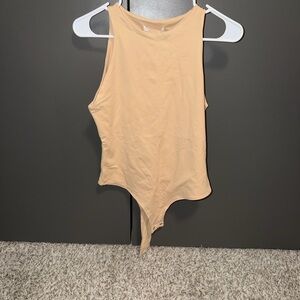 Sleeveless Tan Women's Bodysuit